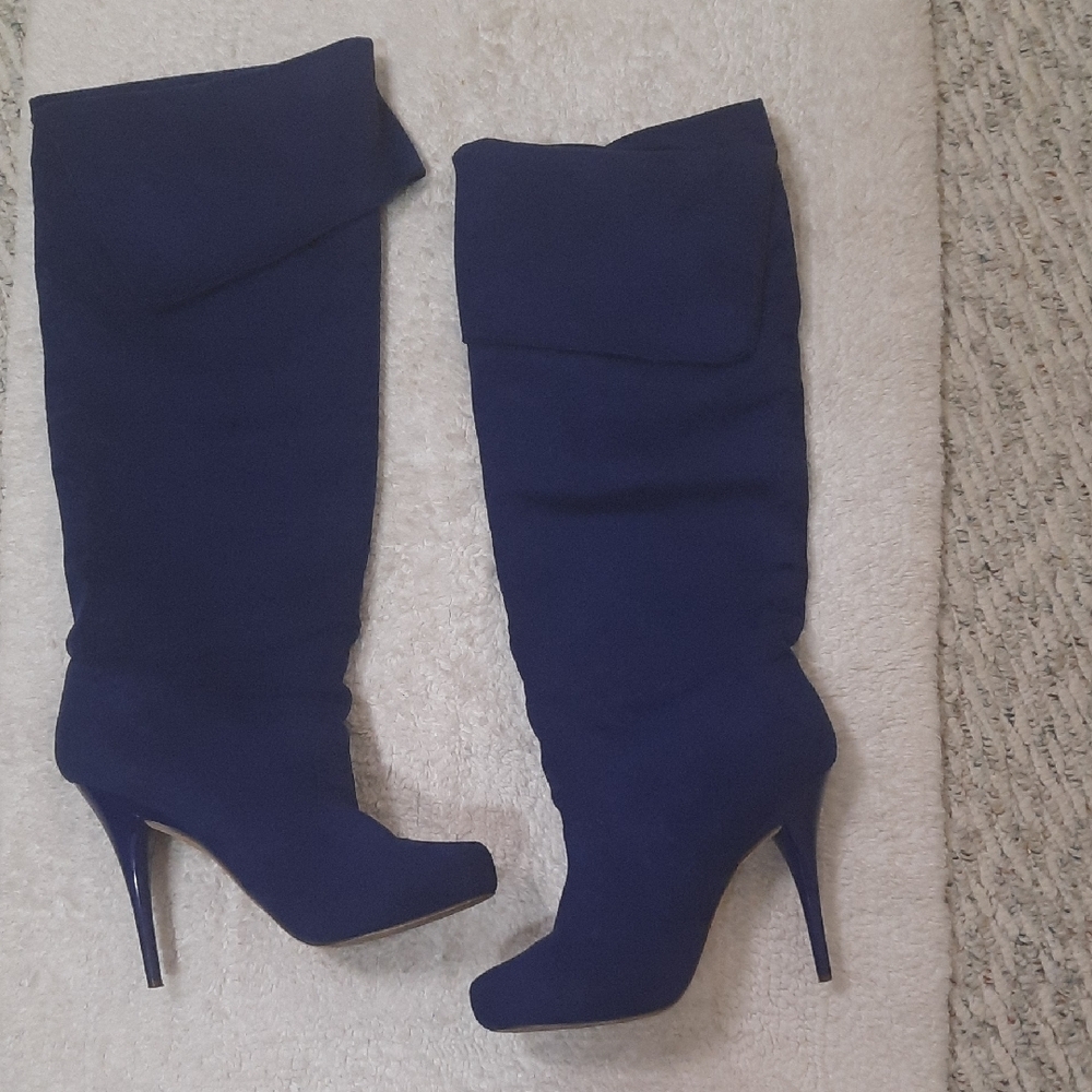 Michael Antonio Deep Blue Heeled Boots